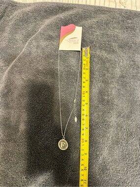 Silver Initial F Pendant Necklace - Letter F